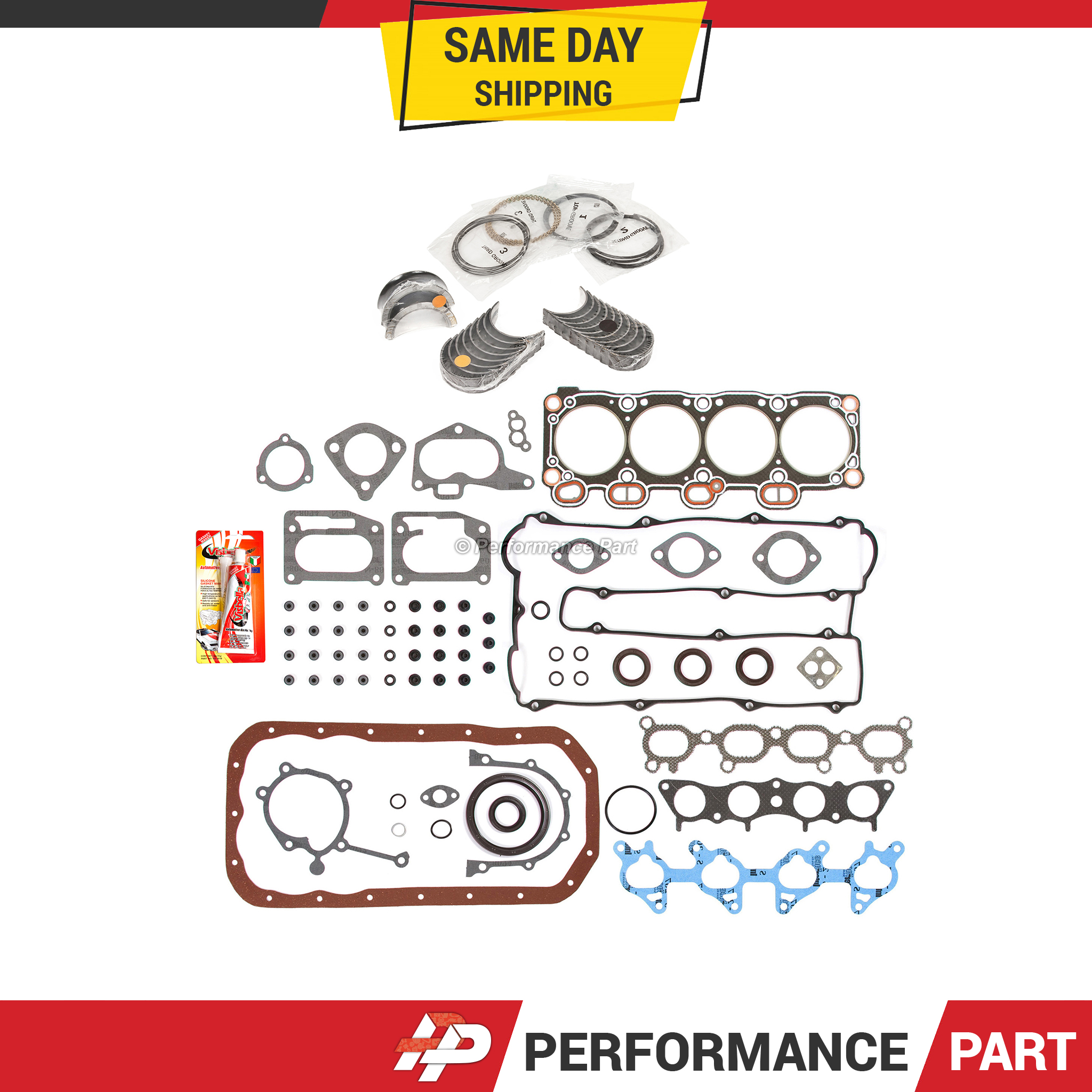Full Gasket Set Bearings Rings Fit 1995 Kia Sportage 2.0L - Picture 1 of 12