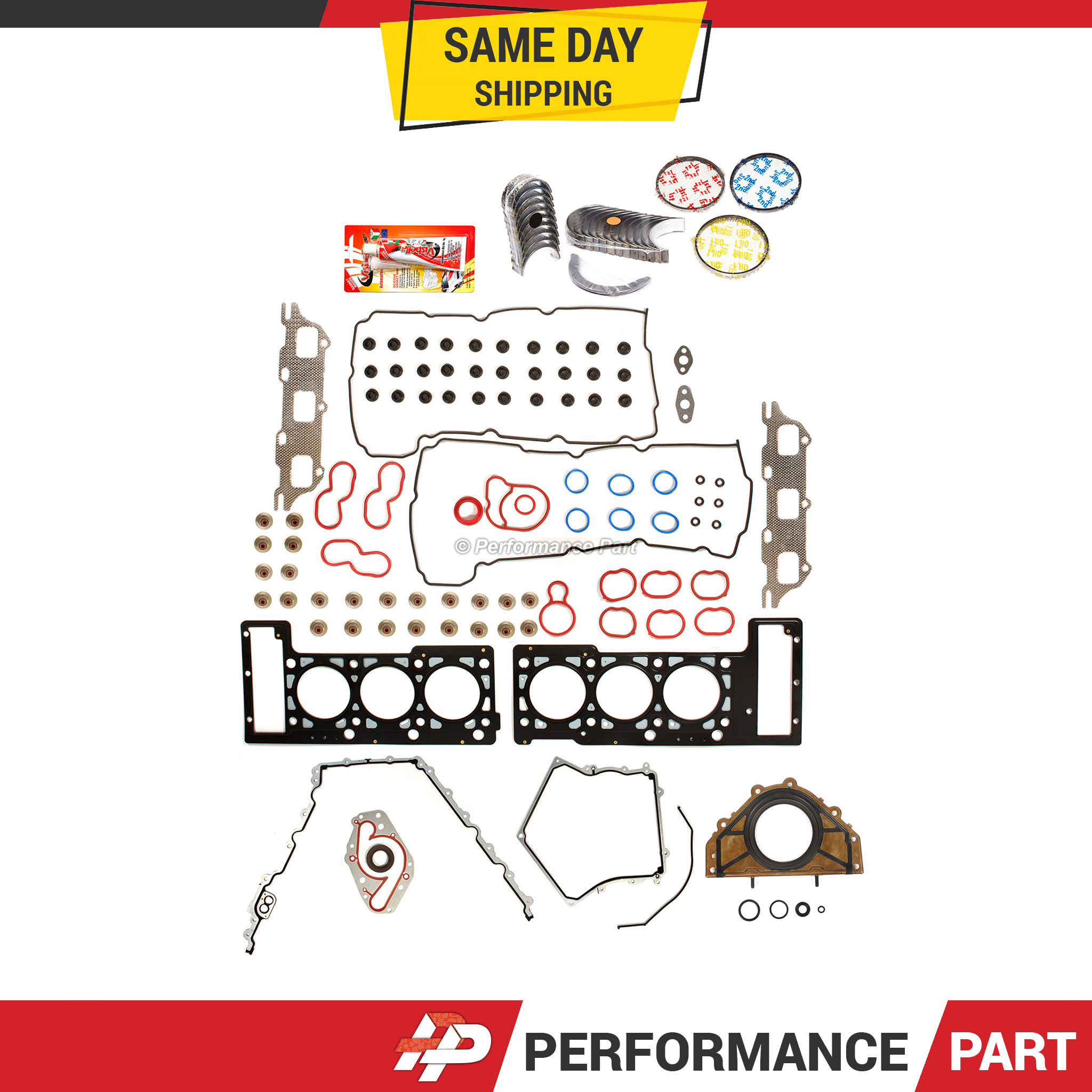 Full Gasket Set Bearings Rings Fit 05-09 Dodge Magnum Chrysler Sebring 2.7 - Picture 1 of 12